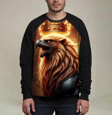 Golden Crowned Griffin – Золотой Королевский Грифон мифическое существо - Магазин футболок jestkrd