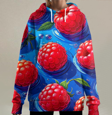 Малинка в воде, Hoodie Long Oversize 3D