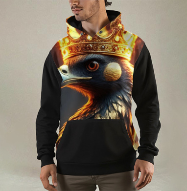 Phoenix King of Fire / Феникс король огня в золотой короне власть - Магазин футболок jestkrd