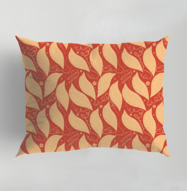 Organic Autumn Leaves Pattern / Узор Осенние Листья стильный домашний текстиль, Подушка декоративная 50х70 см