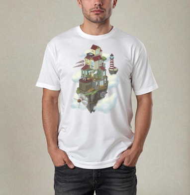 Flying house - Funny T-Shirts For Cheerful Life