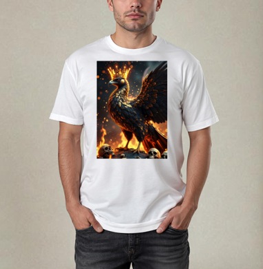 Phoenix King of Fire / Феникс король огня в золотой короне власть - Магазин футболок jestkrd
