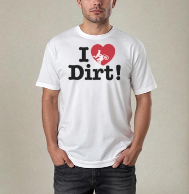 Футболка I ❤️ Dirt – страсть к мотокроссу и грязи - Cannibal Racing Crew