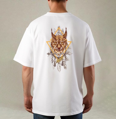 Рысь в геометрии с ловцом снов – символ силы и защиты - Steshnikova shop