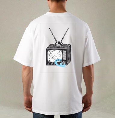 ТV-shirt, Футболка / Мужская / Оверсайз / С принтом на спине