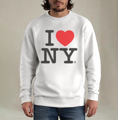 I Love NY, Свитшот мужской белый