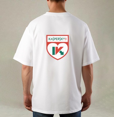 Щит-сердце Kaspersky — символ защиты и заботы - Магазин футболок LANochKA - Дизайнерские принты