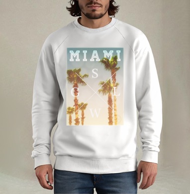 Miami, Свитшот мужской белый