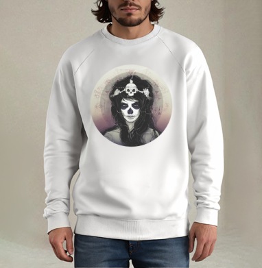 Santa Muerte, Свитшот мужской белый