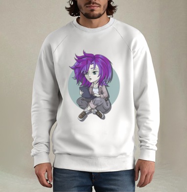 Amethyst reANIMEtion / Аметистовая реанимация аниме, Свитшот мужской белый