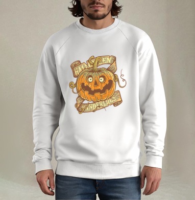 Halloween, banderlogs! / Хэллоуин, бандерлоги!, Свитшот мужской белый