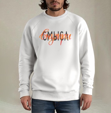 Ищи смысл внутри, Свитшот мужской белый