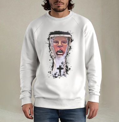 Монашка, Свитшот мужской белый
