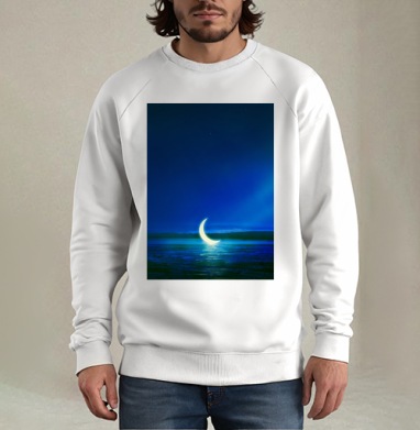 Moonlight / Лунный свет, Свитшот мужской белый