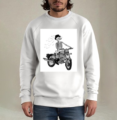 moto, Свитшот мужской белый