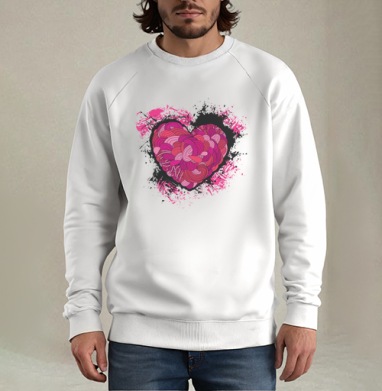 Bold Pulsing Heart / Пульсирующее сердце выражает смелый прекрасный хаос любви - Магазин футболок taklya - Дизайнерские принты