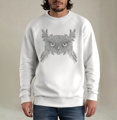 OLD OWL / СТАРАЯ СОВА, Свитшот мужской белый