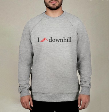 I love downhill – стильный принт для лыжников - Магазин футболок fokcha - Дизайнерские принты