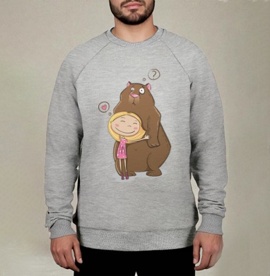 I like teddy bears, Свитшот мужской меланж начес/петля