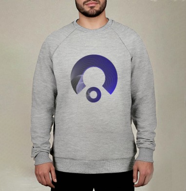 Main logo purple / Основное фиолетовое лого, Свитшот мужской меланж начес/петля