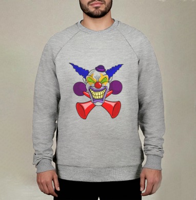 psychedelic Clown / Психоделический клоун, Свитшот мужской меланж начес/петля