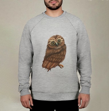 Портрет совы в теплых коричневых тонах - Магазин футболок RainbowFox
