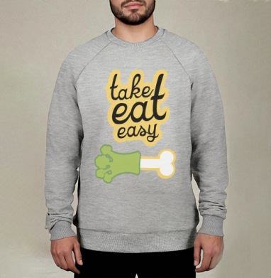 take eat easy 4 / Ешь легко 4, Свитшот мужской меланж начес/петля