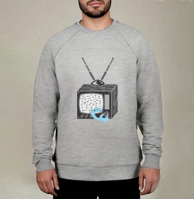ТV-shirt, Свитшот мужской меланж начес/петля