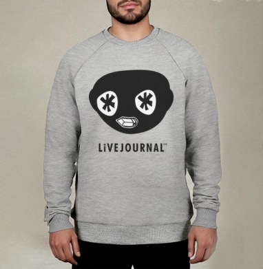 Логотип LiveJournal Живой Журнал ЖЖ, Свитшот мужской меланж начес/петля