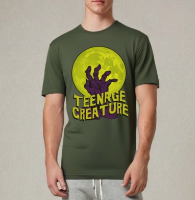 Teenage Creature / Подростковое существо, Футболка мужская REGULAR темный хаки