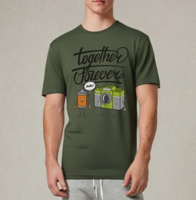 Together Forever, Футболка мужская REGULAR темный хаки