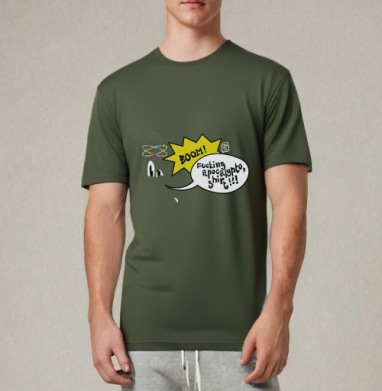 Эмоциональный взрыв в стиле поп-арт с надписью BOOM shirt - Магазин футболок Golovachev - Дизайнерские принты