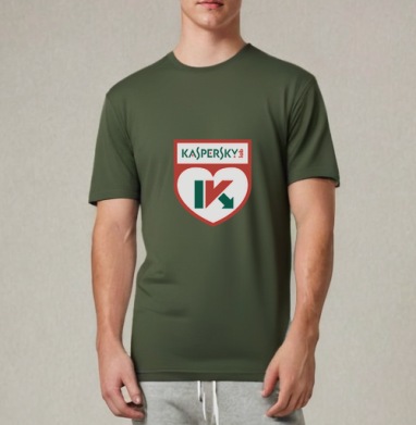 Щит-сердце Kaspersky — символ защиты и заботы - Магазин футболок LANochKA - Дизайнерские принты