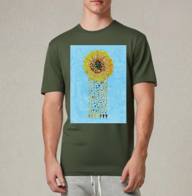 Sunflower / Подсолнух, Футболка мужская REGULAR темный хаки