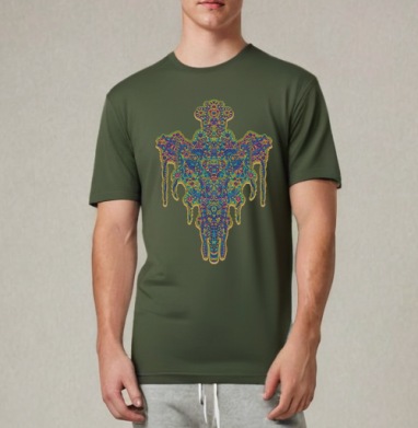 Visionary Totem Unfolding / Визионерский тотем из хаоса сознания - Магазин футболок psypepper - Дизайнерские принты