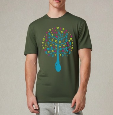 Tree... / Древо..., Футболка мужская REGULAR темный хаки