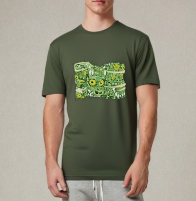 Зубастый голод, Футболка мужская REGULAR темный хаки