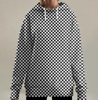 Шахматы, Hoodie Long Oversize 3D