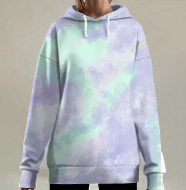 Текстурная абстракция., Hoodie Long Oversize 3D