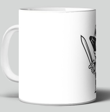 Игровая фигура мыши-рыцаря с мечом и щитом - Магазин футболок iaroslavb