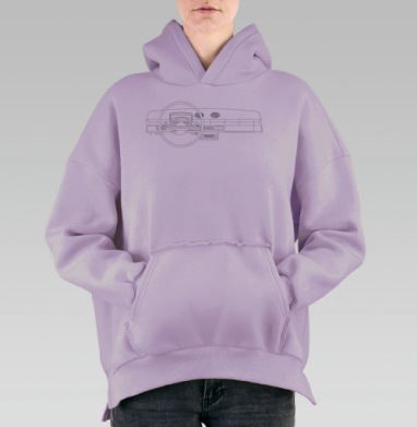 2101, Hoodie Oversize Fiolet, утепленная