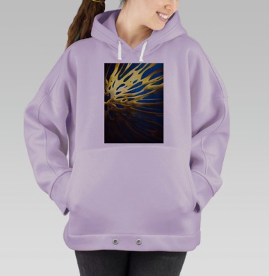 Взрыв золотой энергии и динамики, Hoodie Oversize Fiolet