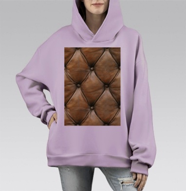 artep_leather, Hoodie Mono Fiolet, оверсайз, утепленная