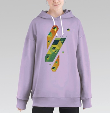 Atlantis, Hoodie Long Oversize Fiolet