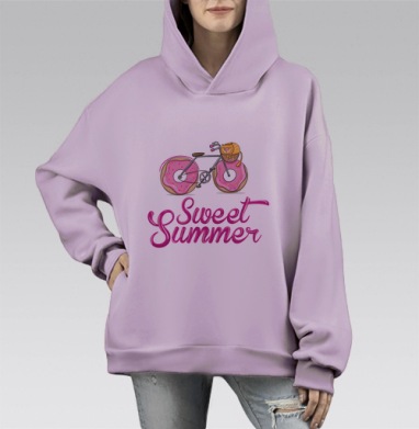 Ах, лето, Hoodie Mono Fiolet, оверсайз, утепленная