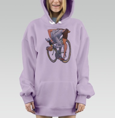 Бешеный велосипедист, Hoodie Mjhigh Dig Mel, Fiolet, утепленная