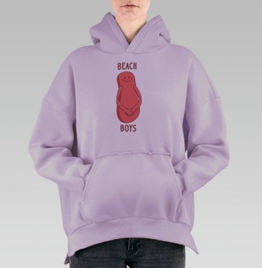 БИЧ БОЙС, Hoodie Oversize Fiolet, утепленная