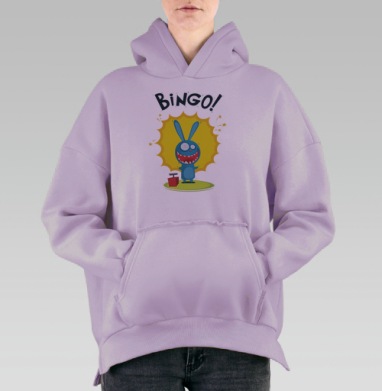 Bingo, Hoodie Oversize Fiolet, утепленная