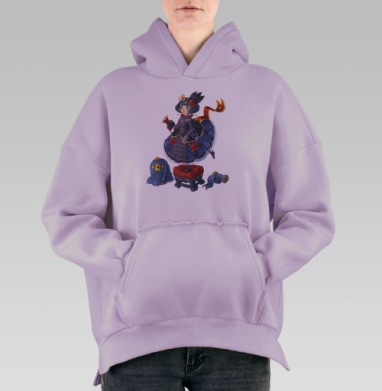 Блу Лолли Принцесса, Hoodie Oversize Fiolet, утепленная