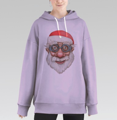 Эксцентричная улыбка Санты изобретателя, Hoodie Long Oversize Fiolet